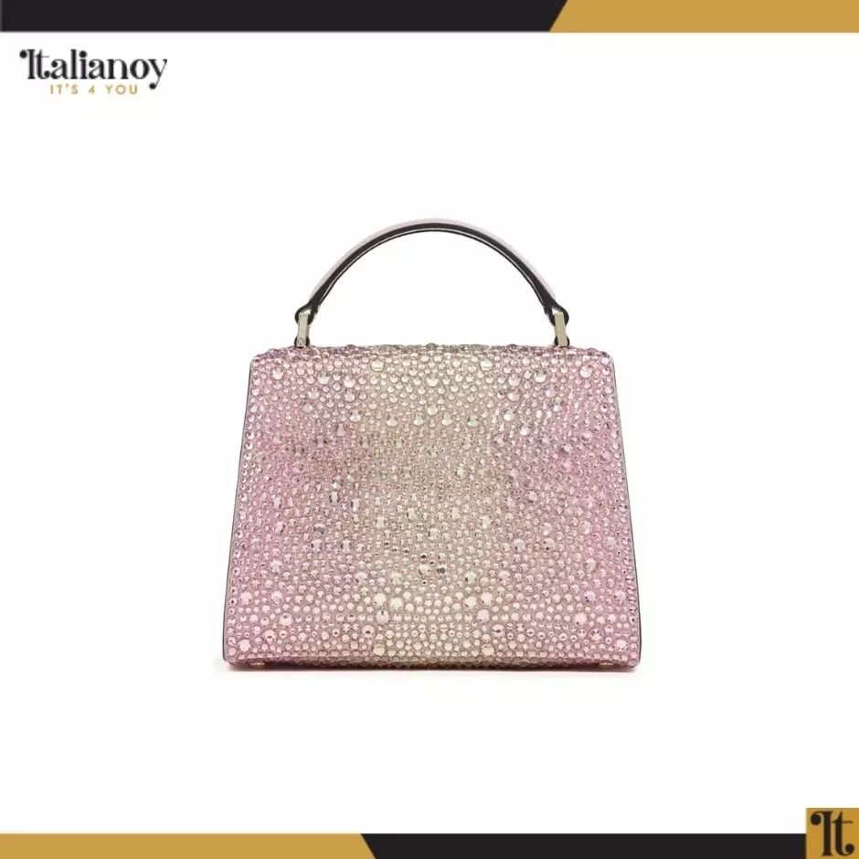 Valentino Garavani Crystal-Embellished Bag with V Logo