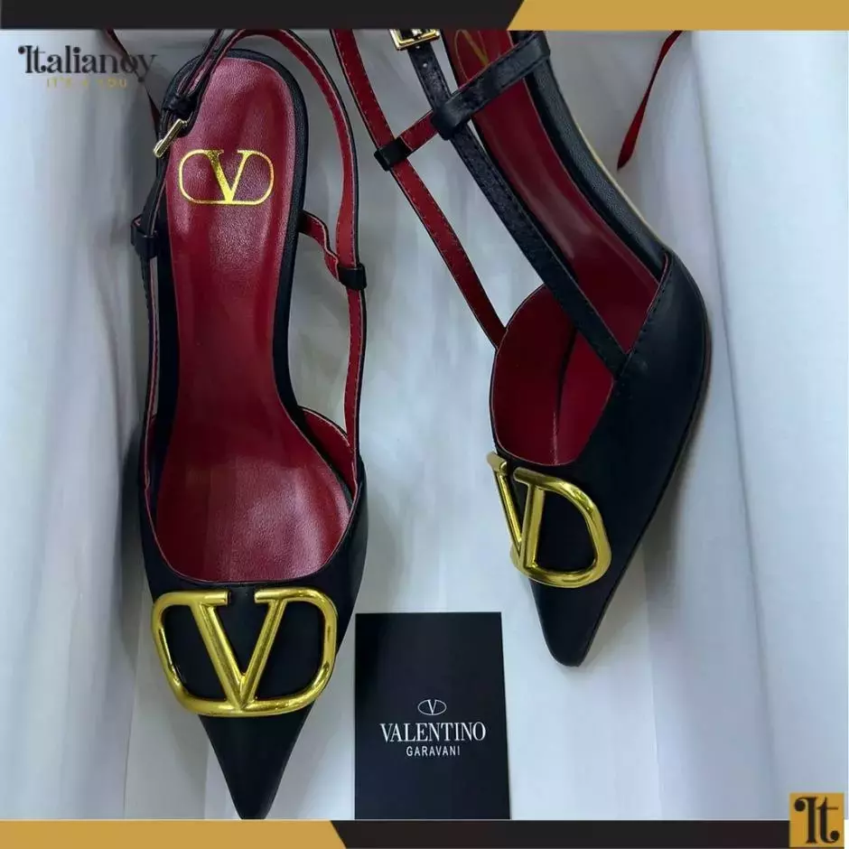 Valentino Garavani Classic Heel with Ankle Strap and Brand Logo
