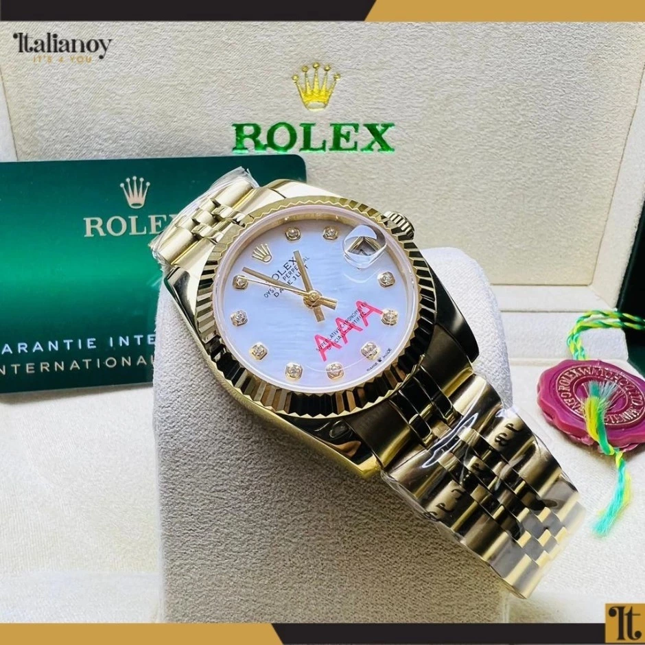 gold and white-rolex datajast oystersteel