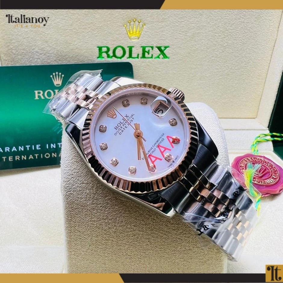 Rolex Datejust Oystersteel - silver&rose