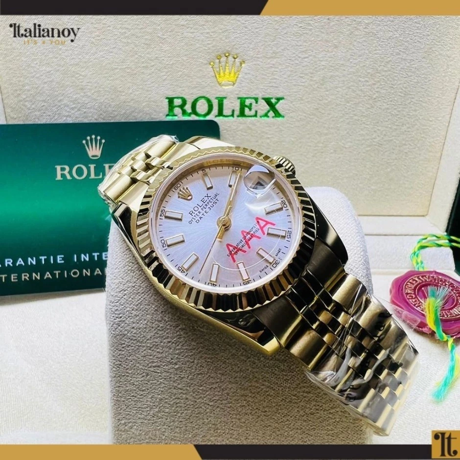 Rolex Datejust Oystersteel - gold & white