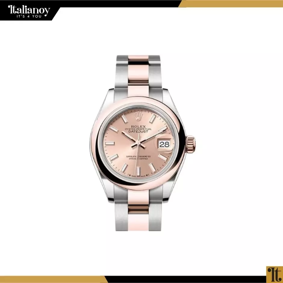Rolex Oyster Perpetual silver&rose gold