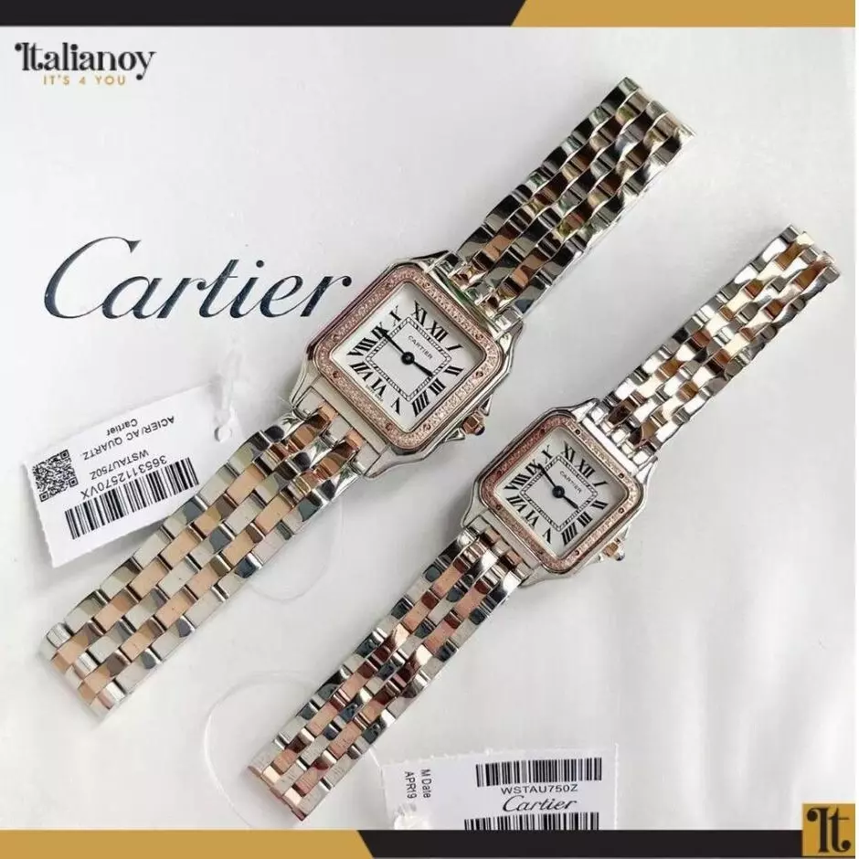 Panthère De Cartier Watch Stone Rose &Silver