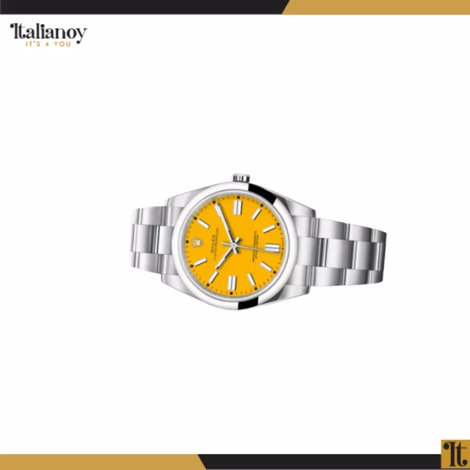 Rolex Oyster Perpetual silver yellow