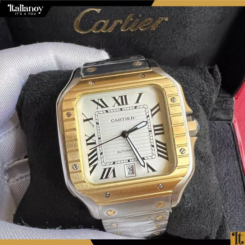 Santos De Cartier Chronograph Gold & Steel Men's Watch