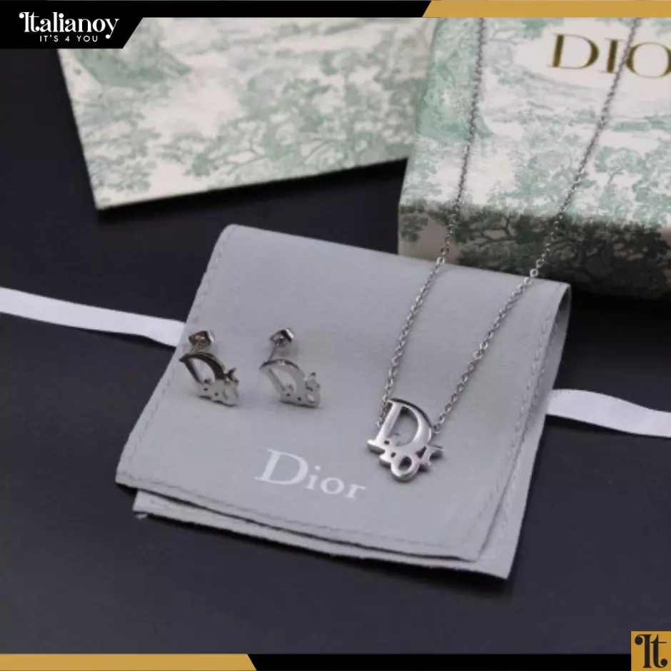DIOR  NECKLACE - EARRINGS SILVER