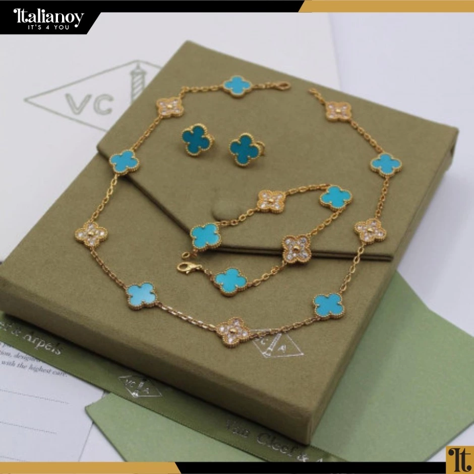 Van Cleef Necklace - Bracelet - Earring Blue