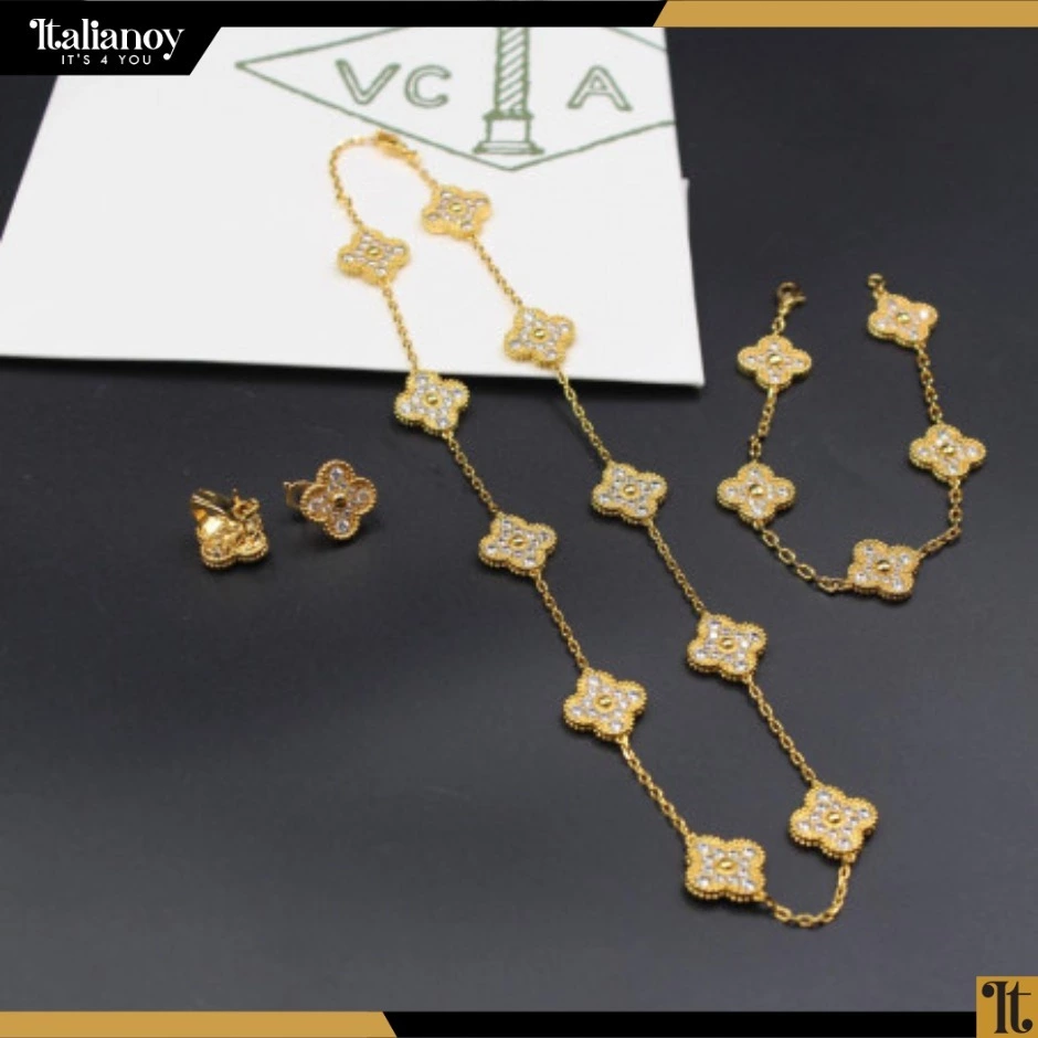 Van Cleef Necklace - Bracelet - Earring Gold