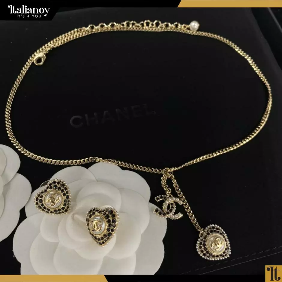 Chanel Chanel Necklace, Bracelet, and Earrings Gold