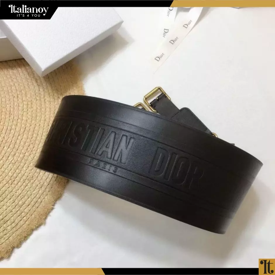 Christian Dior Black  Embroidered belt