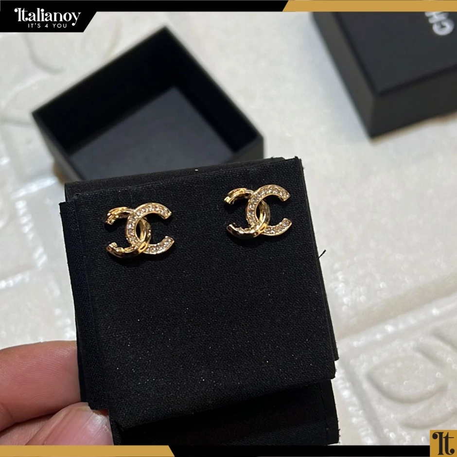 Chanel Large Gold Earrings gold