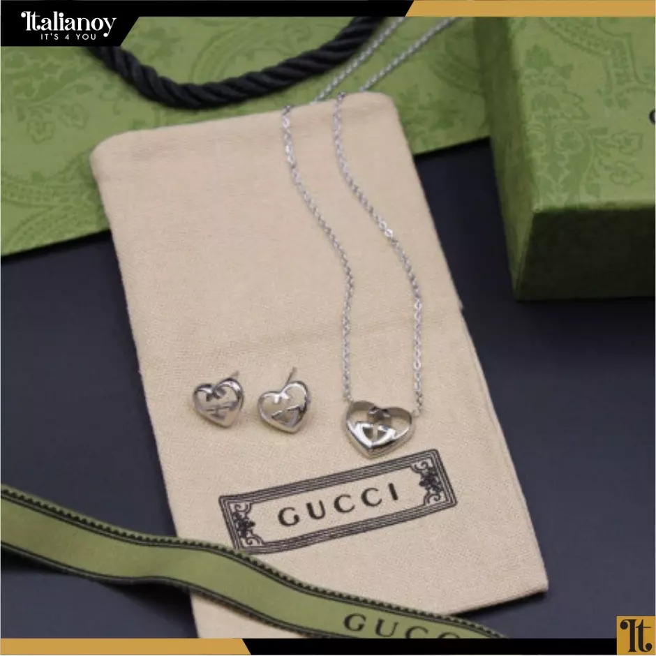 Gucci Necklace & Earrings Silver