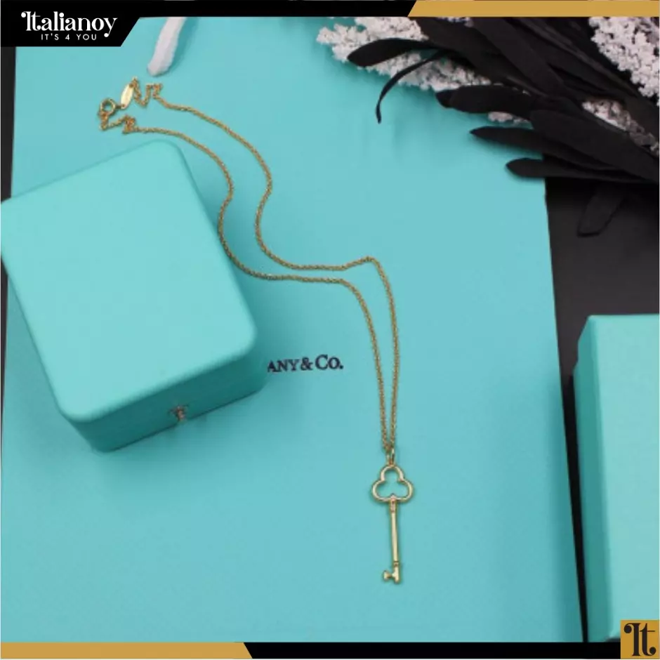 Tiffany & Co. Tiffany T-True Key Pendant Necklace gold