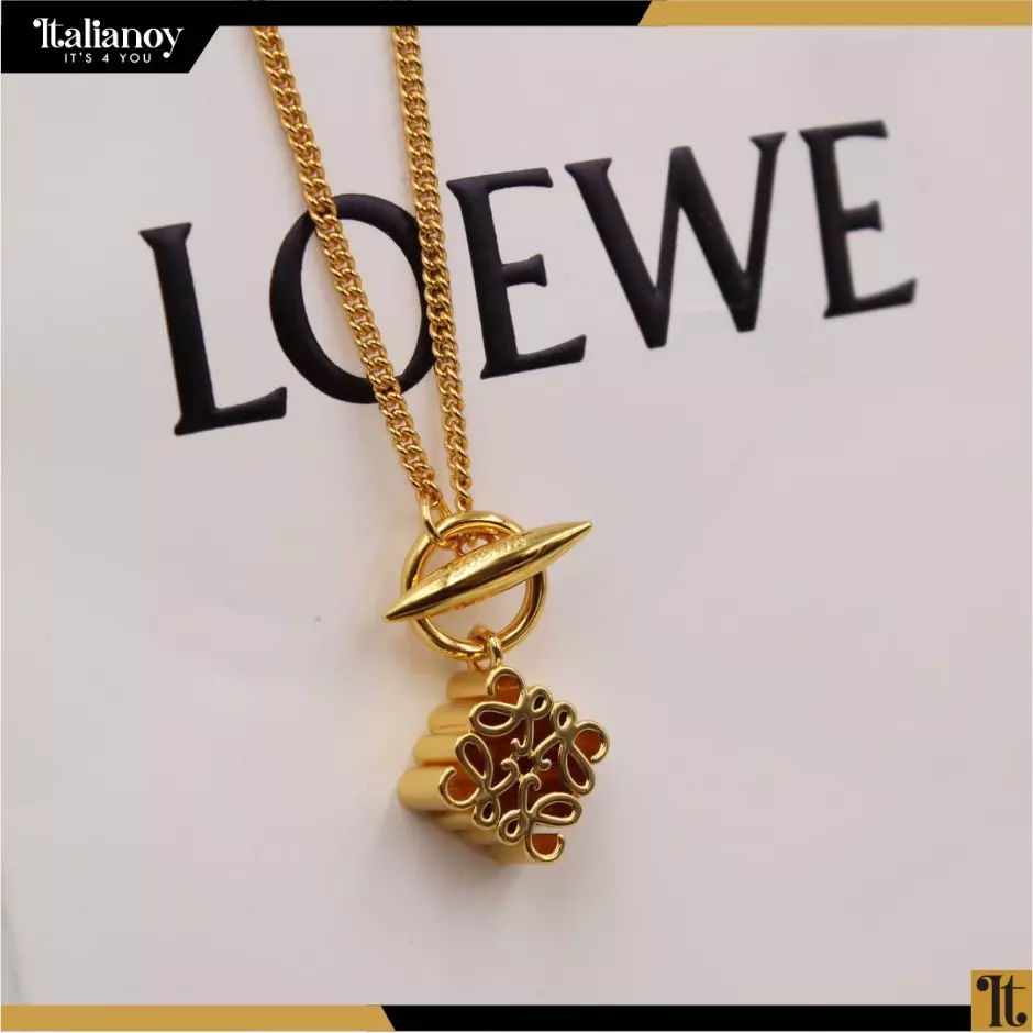 Anagram Pendant Necklace Gold – Womens