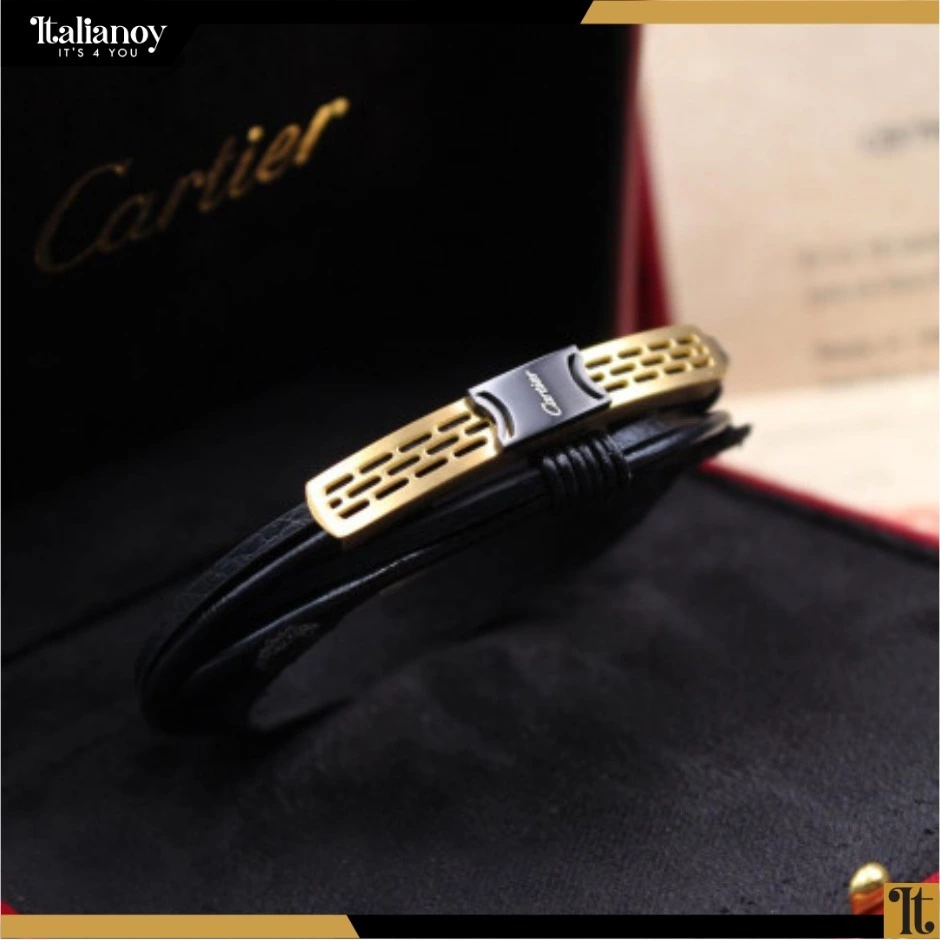 Cartier Gold-Black Men's Bracelet