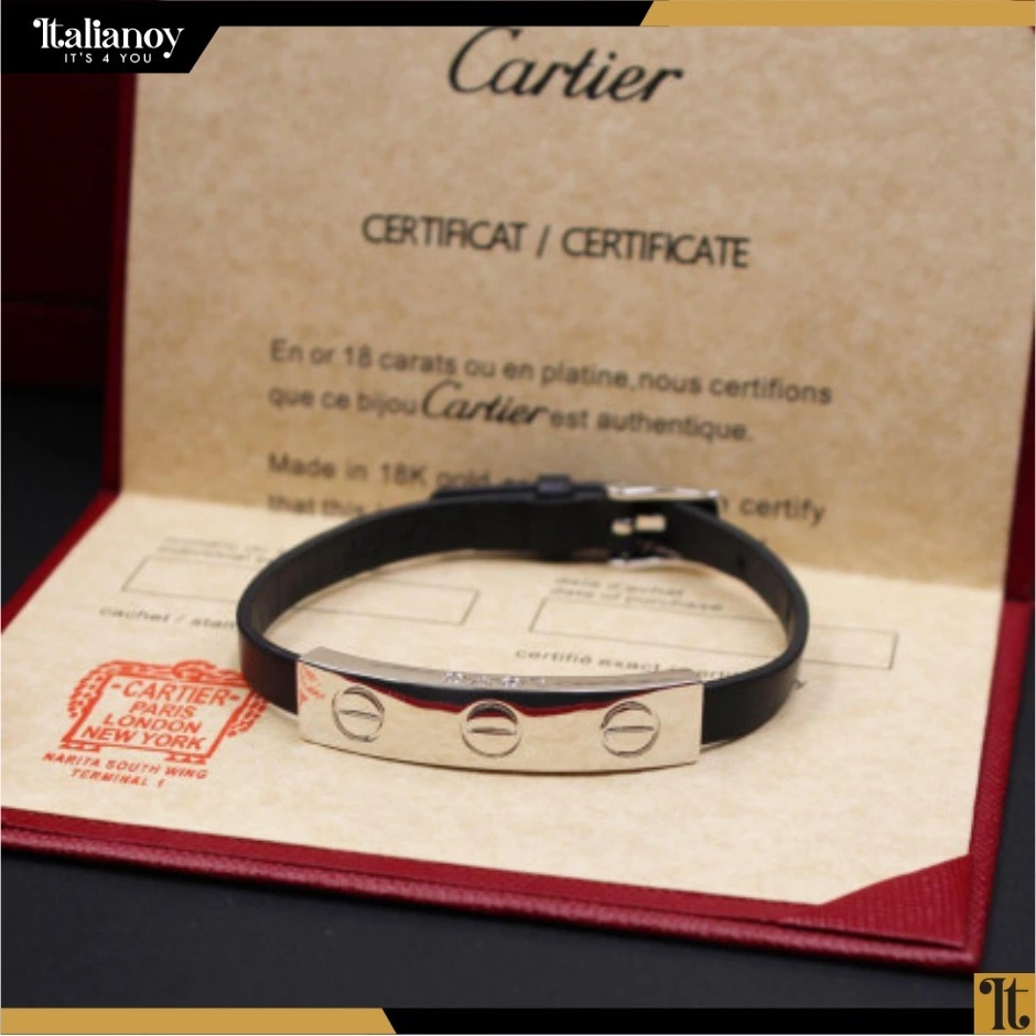 Cartier Love Silver-Black Men's Bracelet
