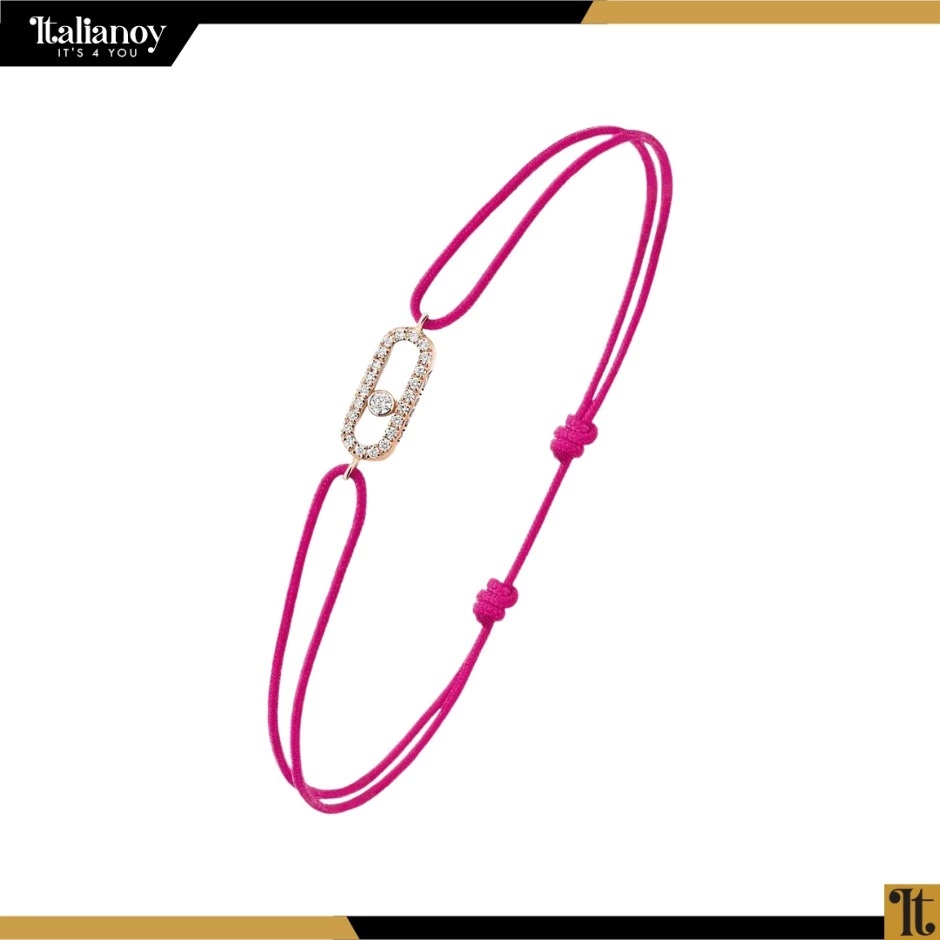 Messika Move Uno Pink Cord Bracelet