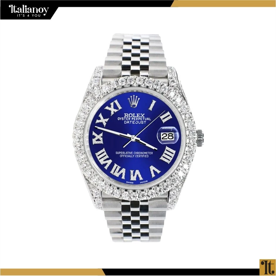 Rolex Datejust Blue Roman Dial Watch