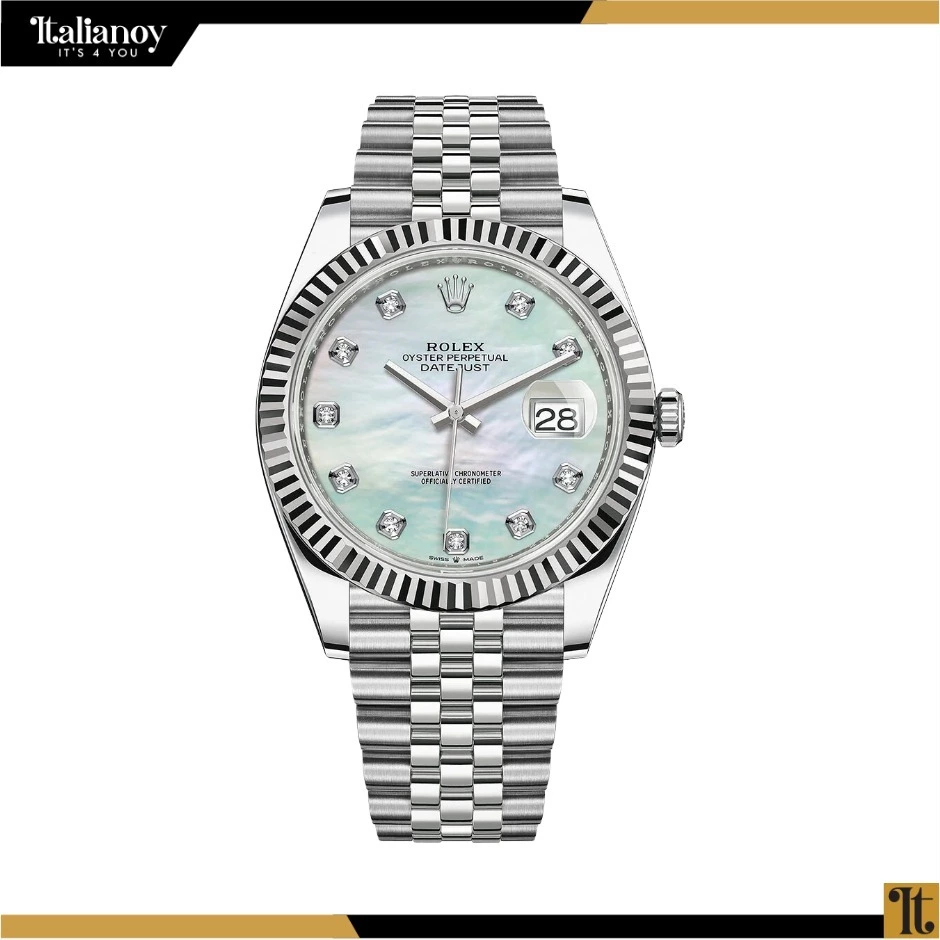 ROLEX DATEJUST 41 MOTHER OF PEARL DIAL ON OYSTER