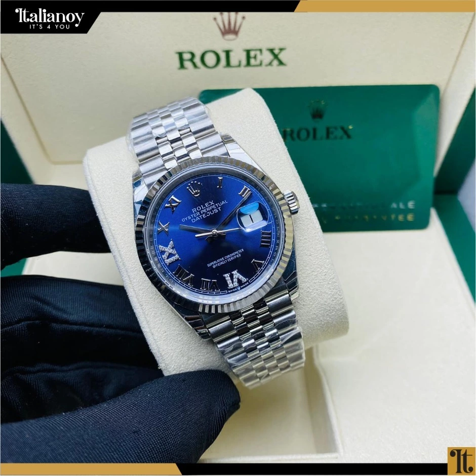 Rolex Datejust Stainless Steel Blue Roman