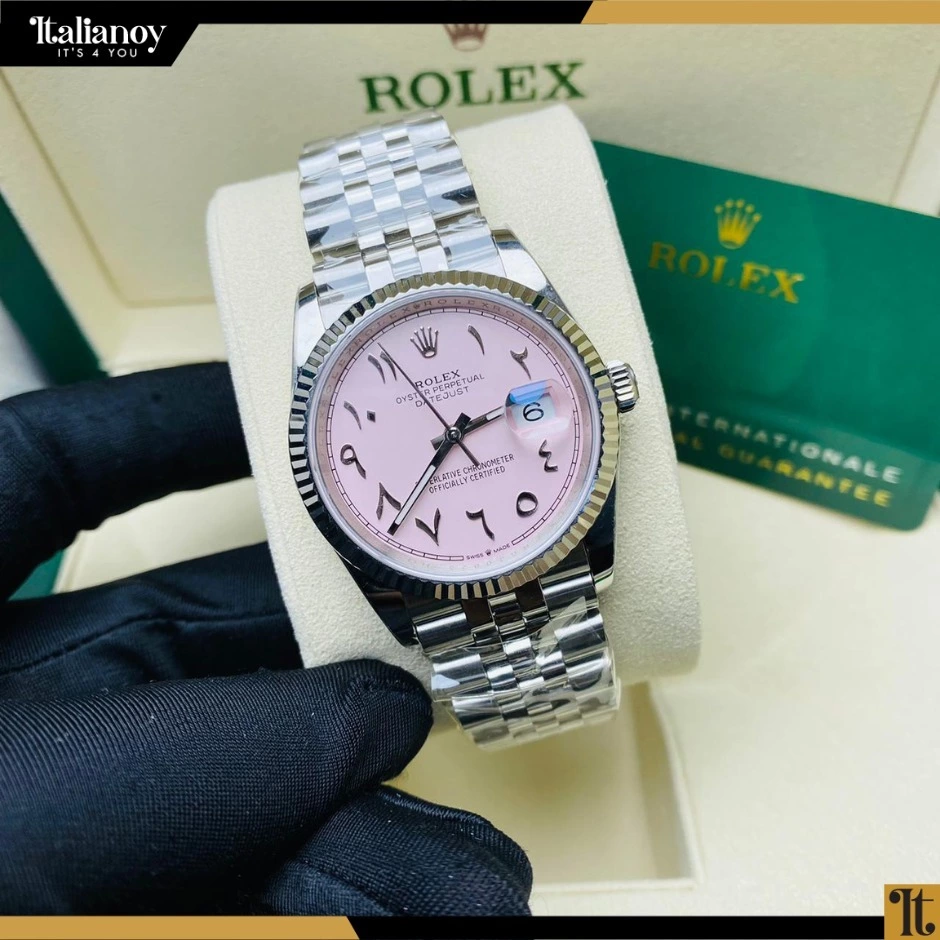 Rolex Movement Watch pink