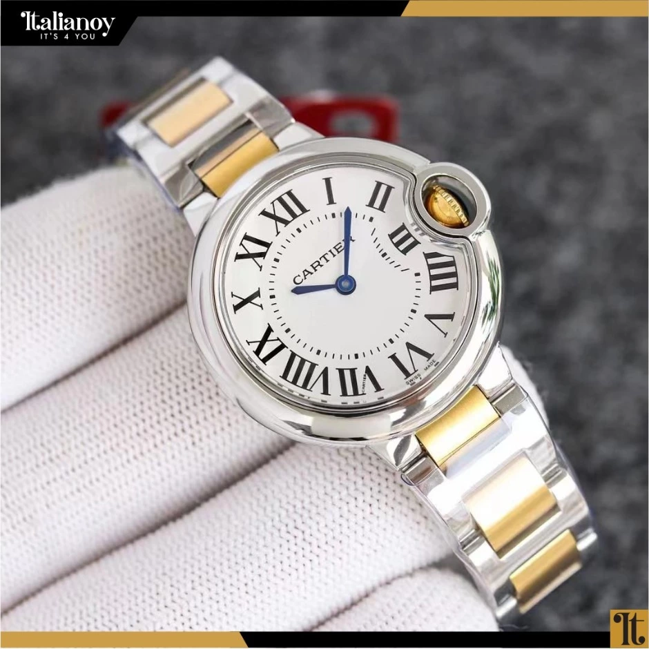 Cartier Ballon Bleu Women's Wristwatch in Stainless Steel And Yellow Gold