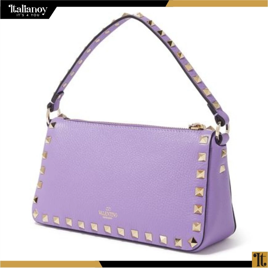 Valentino Garavani's "Rockstud" small shoulder bag Purple