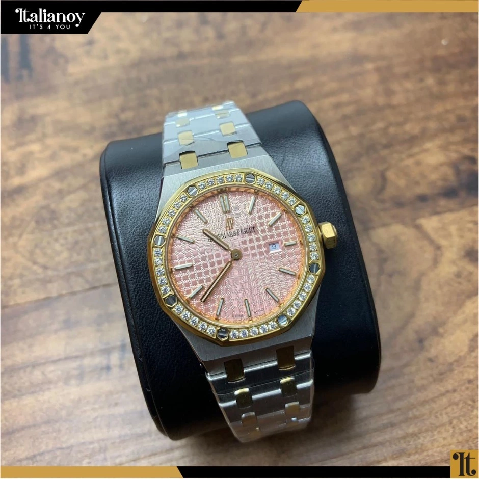 Audemars Piguet Royal Oak Quartz pink /silver-gold watch