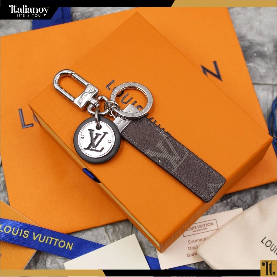 Neo LV Club Bag Charm and Key Holder brown