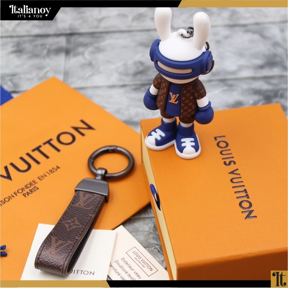 LV Louis Vuitton rabbit doll keychain Blue