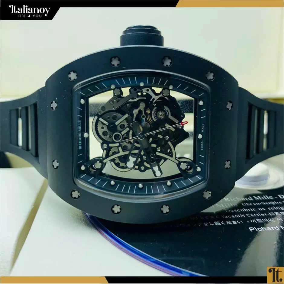 Richard Mille RM55 Black Ceramic Black Skeleton Dial