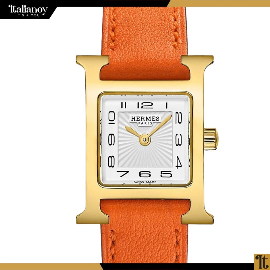 Heure H watch, Mini model, 21 mm orange