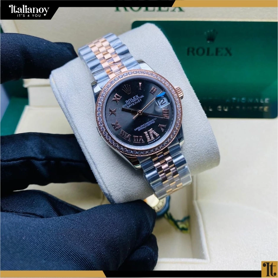 Rolex Steel and Everose Gold Datejust 31 Watch