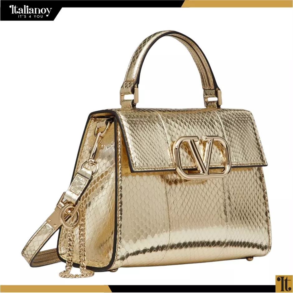 Valentino Vsling Top-Handle Bag Gold