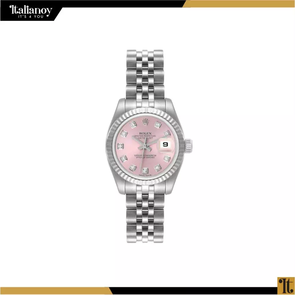 Rolex Steel and White Gold Rolesor Lady-Datejust 28 Watch - Pink Diamond Dial - Jubilee Bracelet