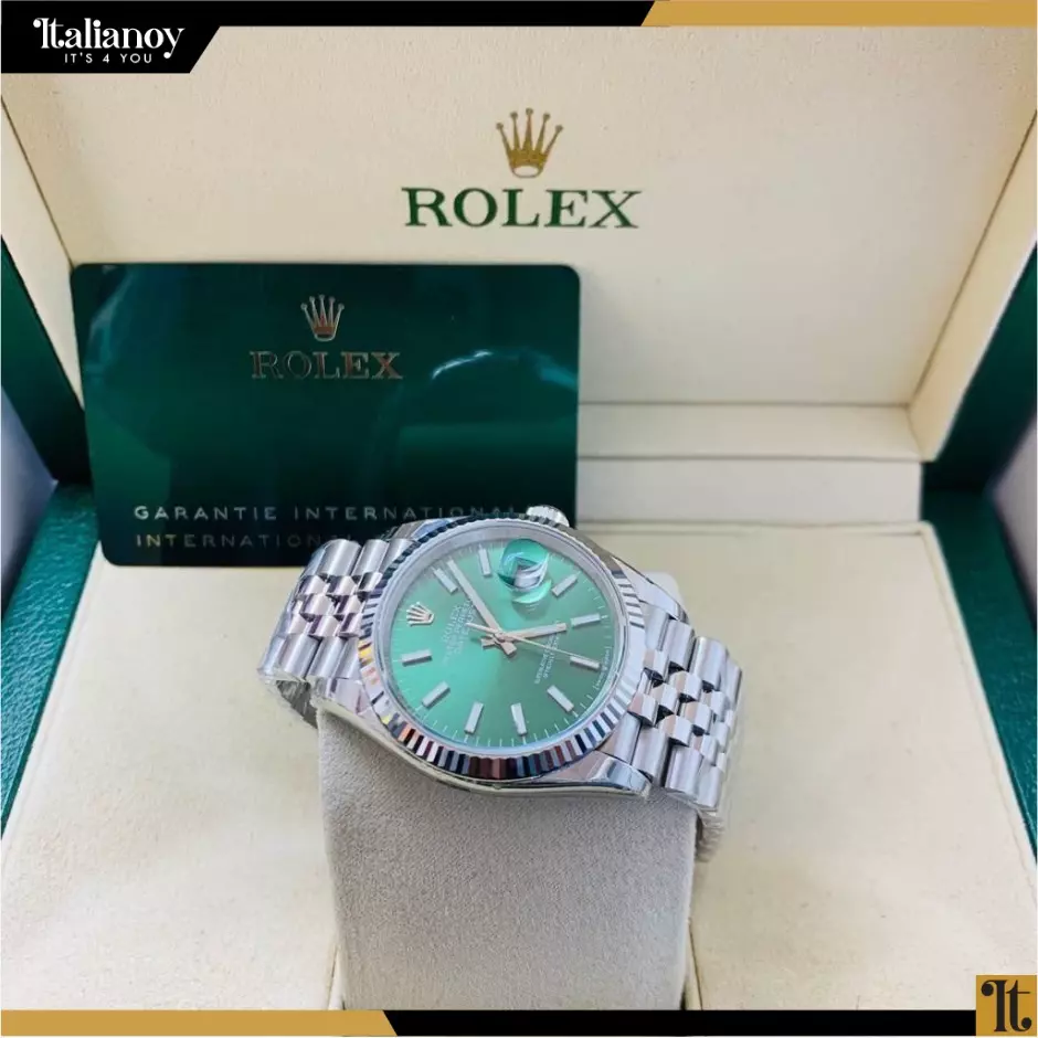 ROLEX DATEJUST green Dial silver