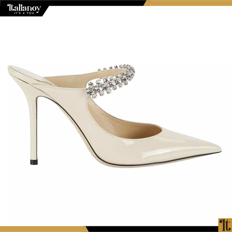Ping open-toe shoes with an ornate design white
