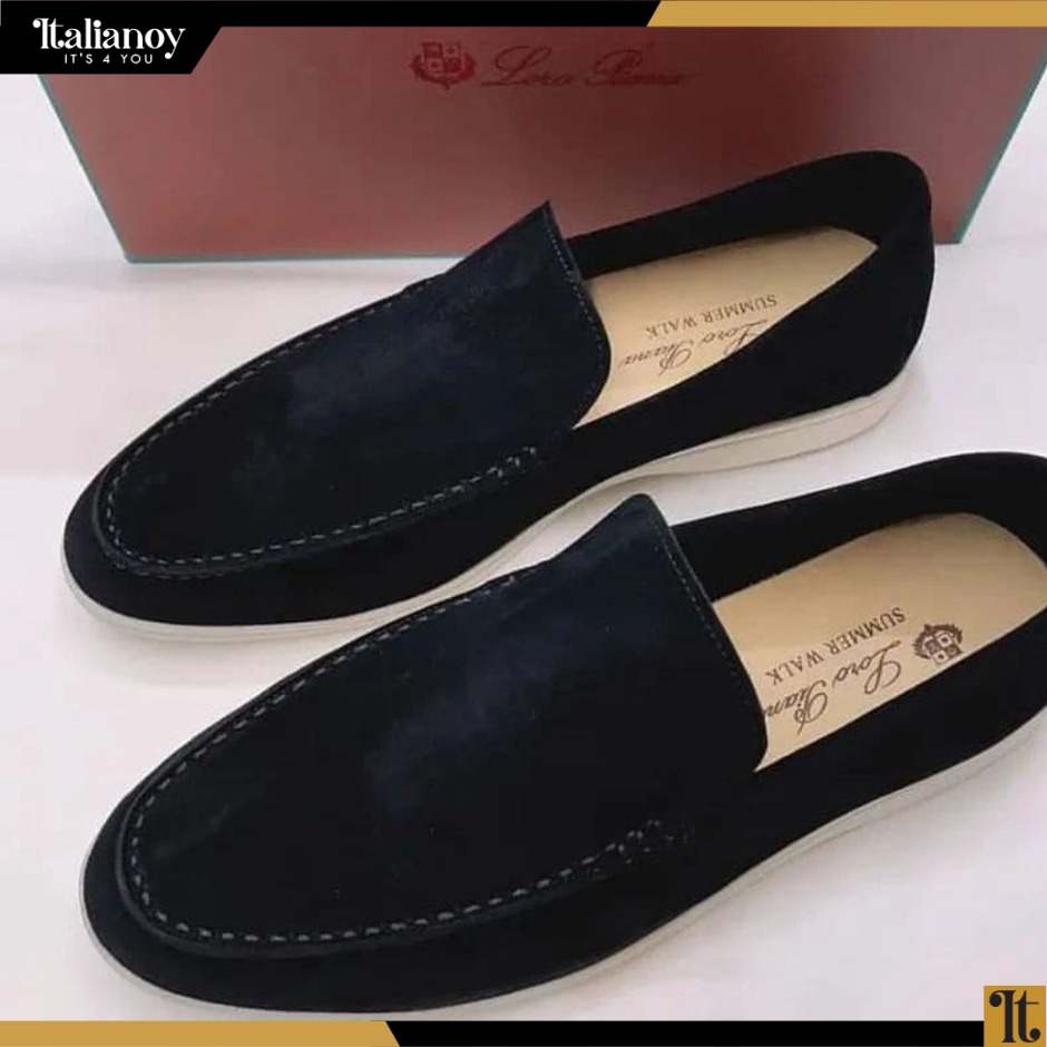 Men's Loake Tuscany Suede Casual Shoe Denim black
